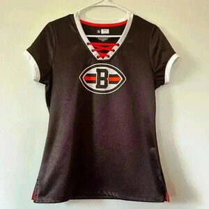Vintage cleveland browns lace up brown shirt